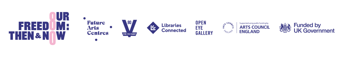 Our Freedom Here and Now and Logos lockup