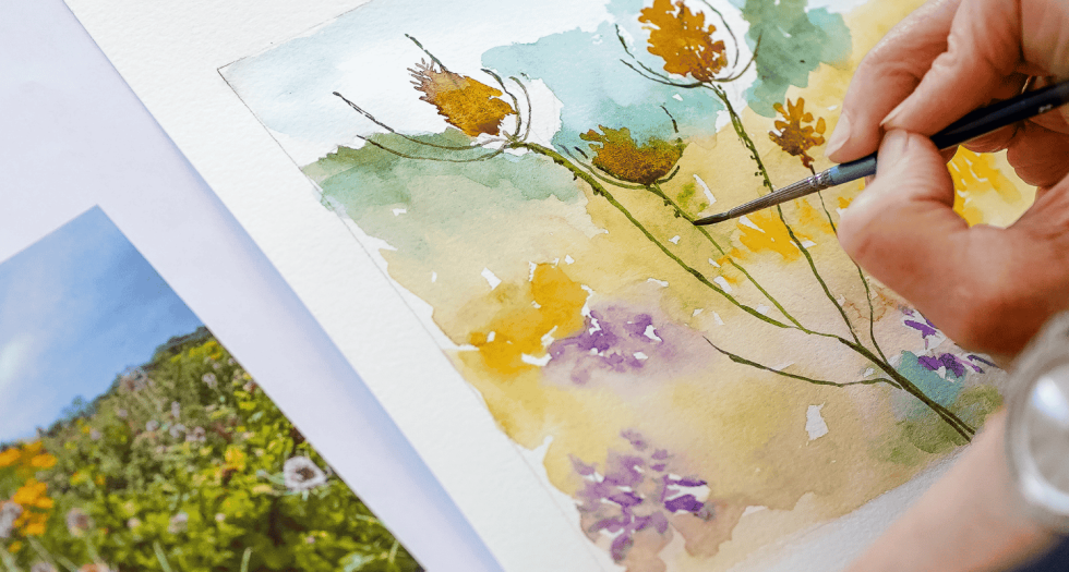 Suitable for: Beginners

Rediscover the joy of watercolour in a calm, supportive space designed especially for complete beginners and anyone feeling anxious about getting started again.